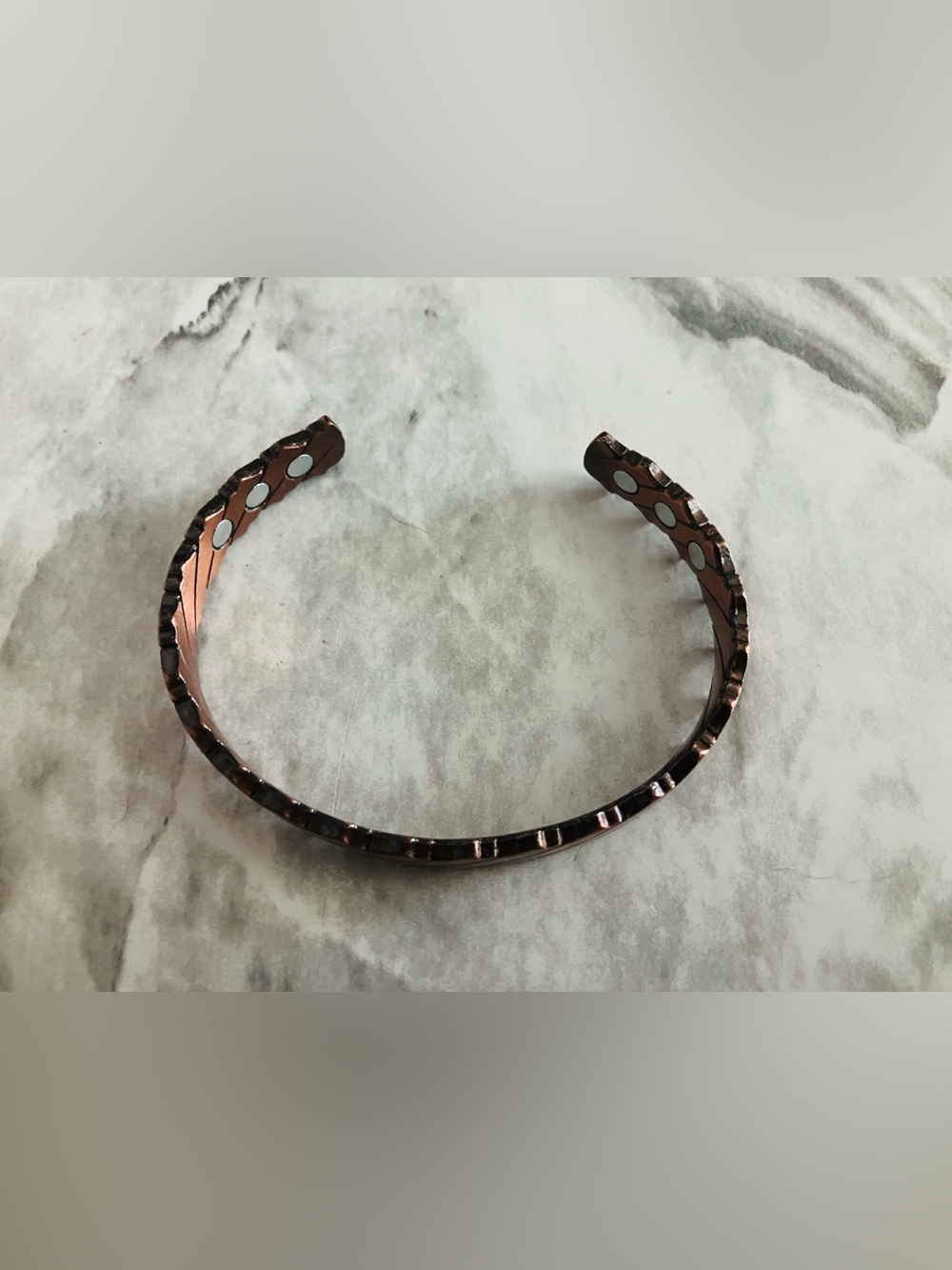Copper Magnetic Torque Cuff Bracelet for Men - Picture 3 of 3